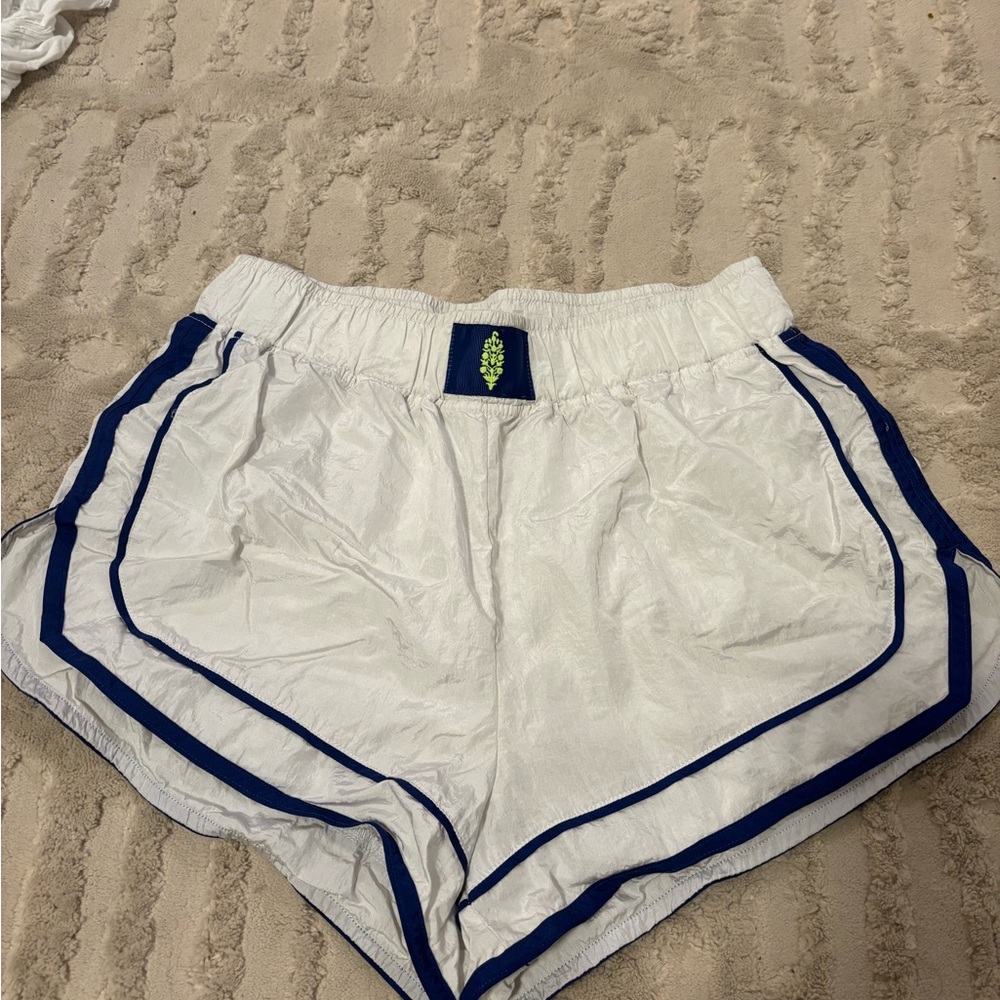Stylish White and Navy Athletic Shorts